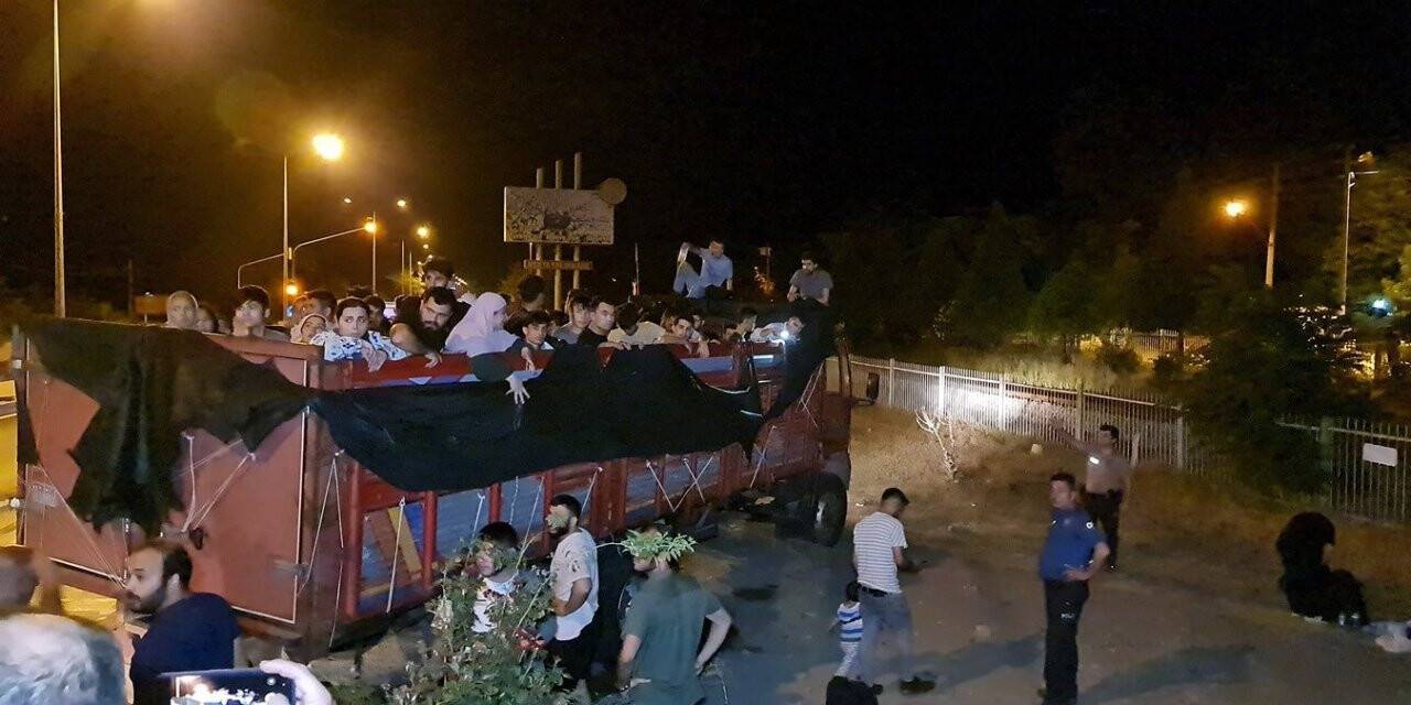 Hayvan nakil aracında sığınmacı dramı