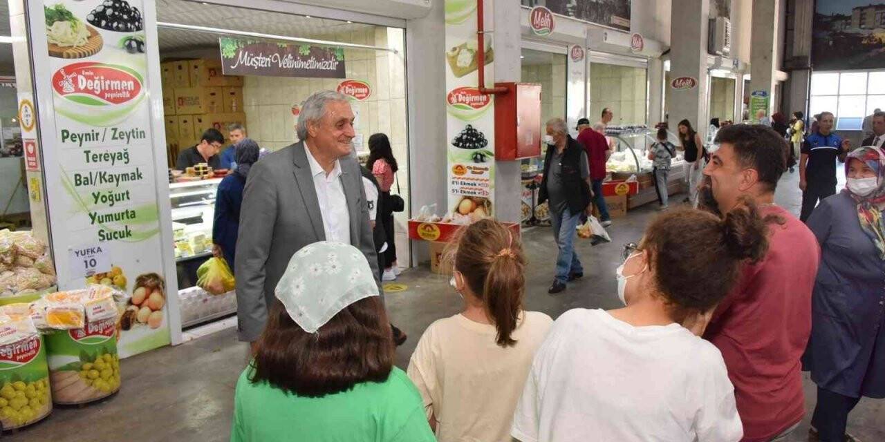 Başkan Bakkalcıoğlu’ndan kapalı pazara ziyaret