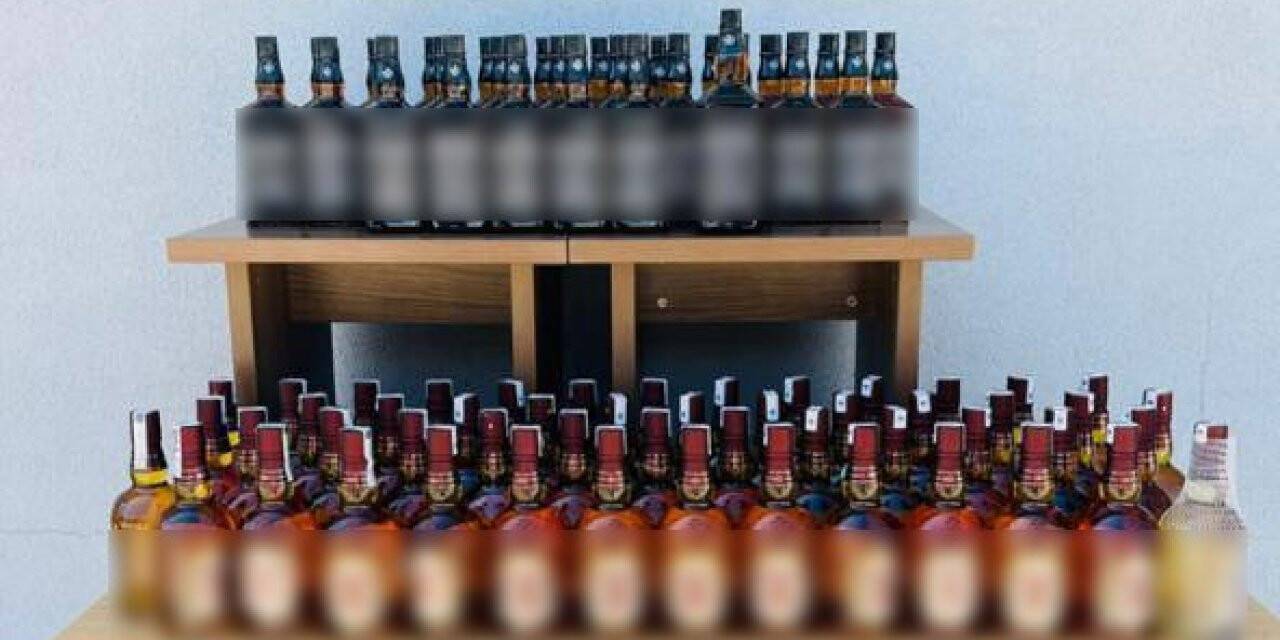 Tekirdağ’da 93 şişe kaçak içki ele geçirildi