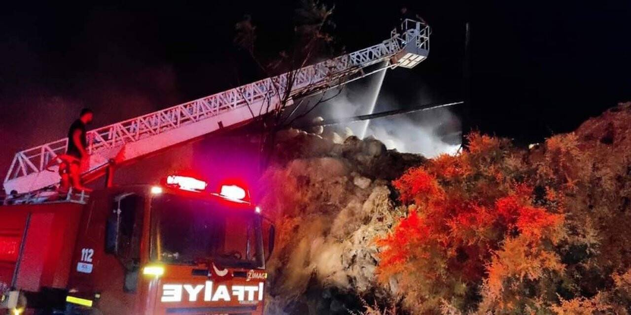 Mandırada çıkan yangın korkuttu