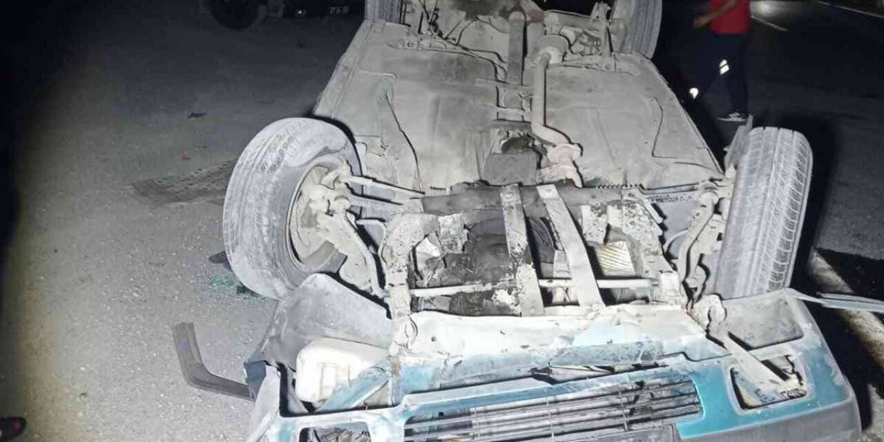 Direksiyon hakimiyetini kaybederek takla attı: 1 yaralı