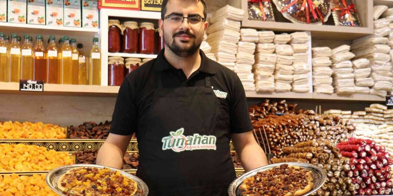 Kayısıdan pizza yaptı