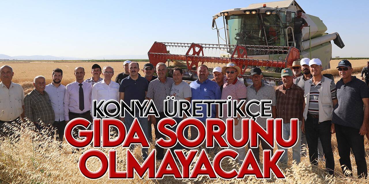 Başkan  Altay, Çumra’da buğday hasadına katıldı