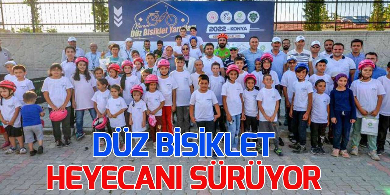 Meram’da Düz Bisiklet Yarışları heyecanı sürüyor