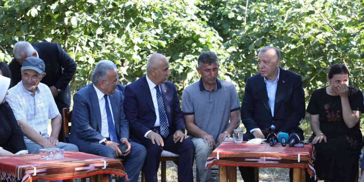 Cumhurbaşkanı Erdoğan fındık bahçesinde