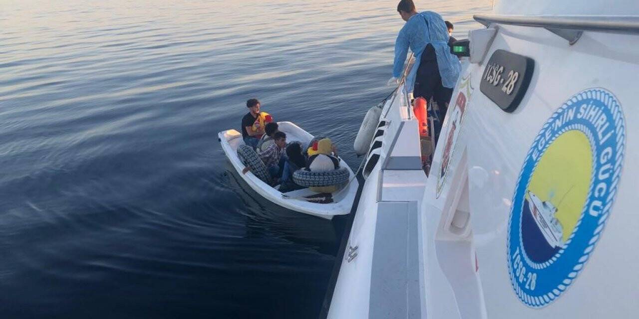 Ayvalık’ta 8 göçmen yakalandı