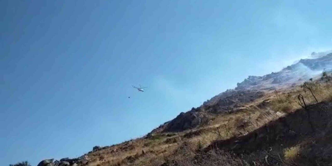 Bodrum’da otluk ve makilik alanda yangın çıktı