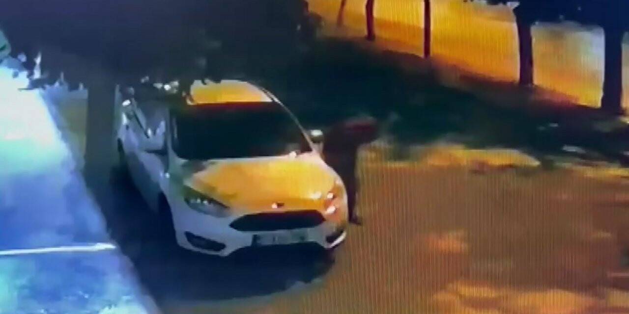 Otomobile 30 saniyede 30 bin liralık zarar verdi