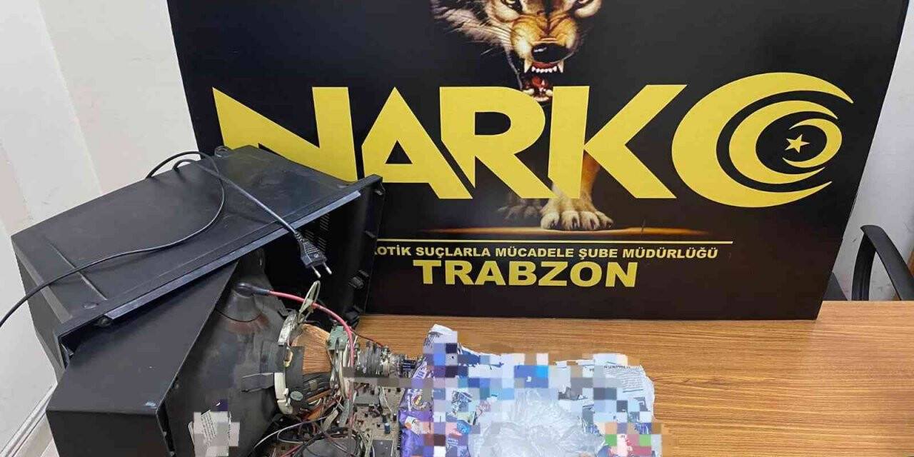 Televizyonun içinden 300 gram metamfetamin ele geçirildi