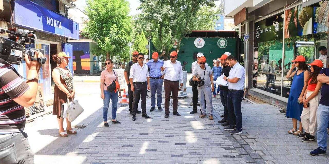 Başkan Çakın, basın mensuplarıyla birlikte saha çalışmalarını inceledi