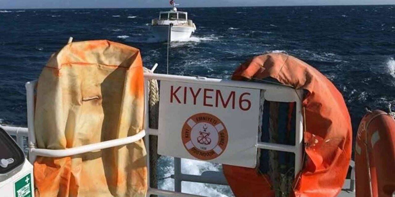 Sürüklenen tekneyi Kıyı Emniyet kurtardı