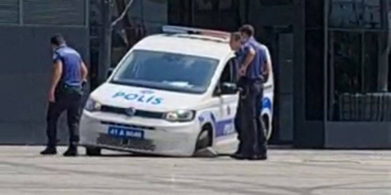 Parkenin kırılması polis ekiplerine zor anlar yaşattı