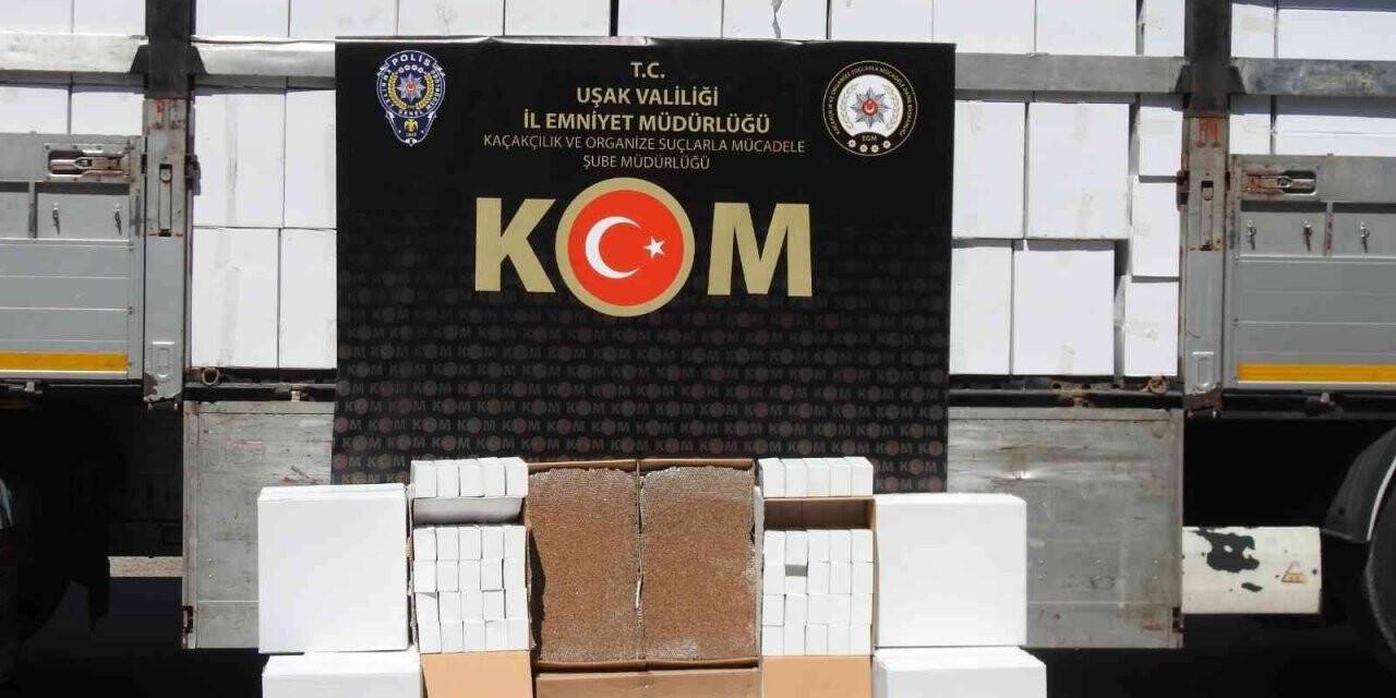 Uşak’ta 1 milyonu dolu 13 milyona kaçak makaron ele geçirildi