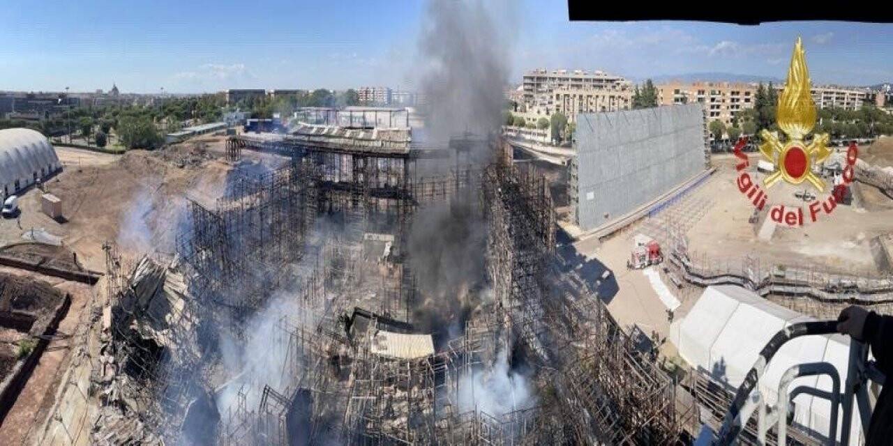 İtalya’daki dünyaca ünlü film stüdyosu Cinecitta’da yangın