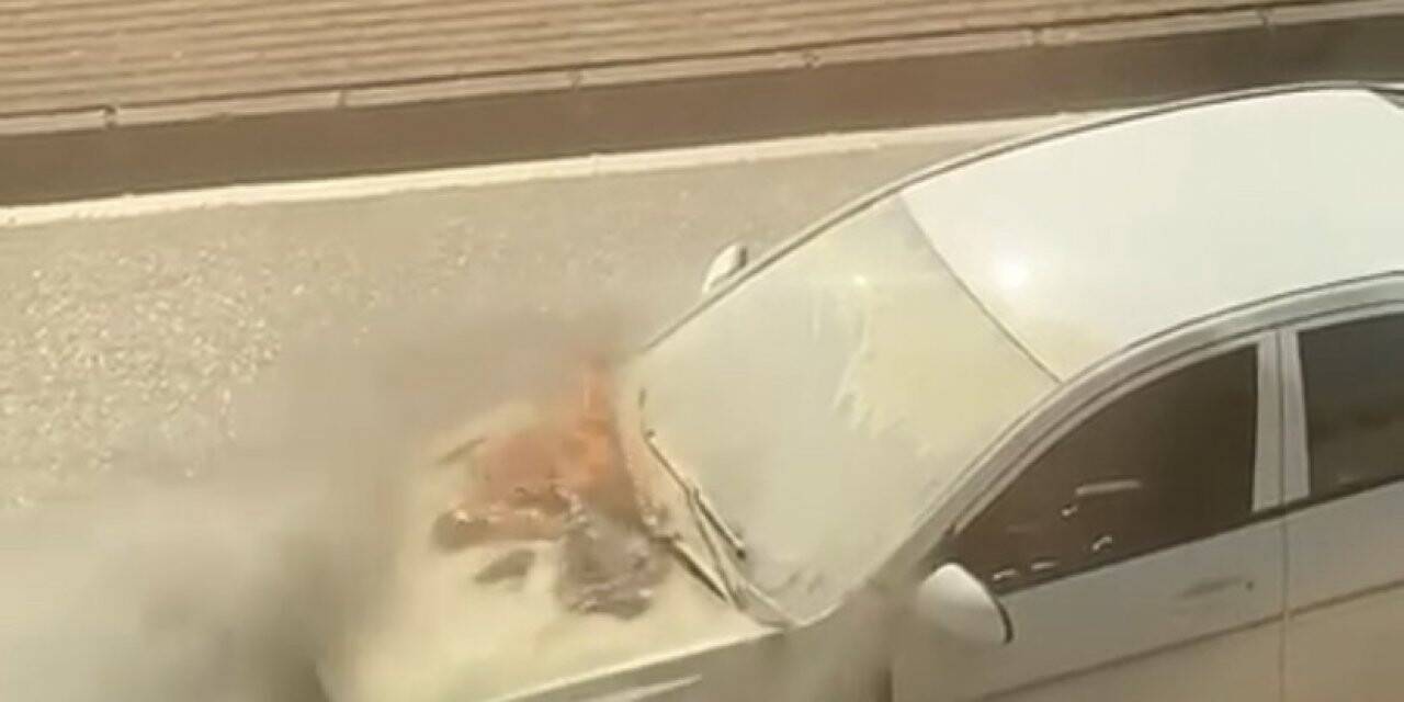 Bursa’da seyir halindeki otomobilde yangın çıktı