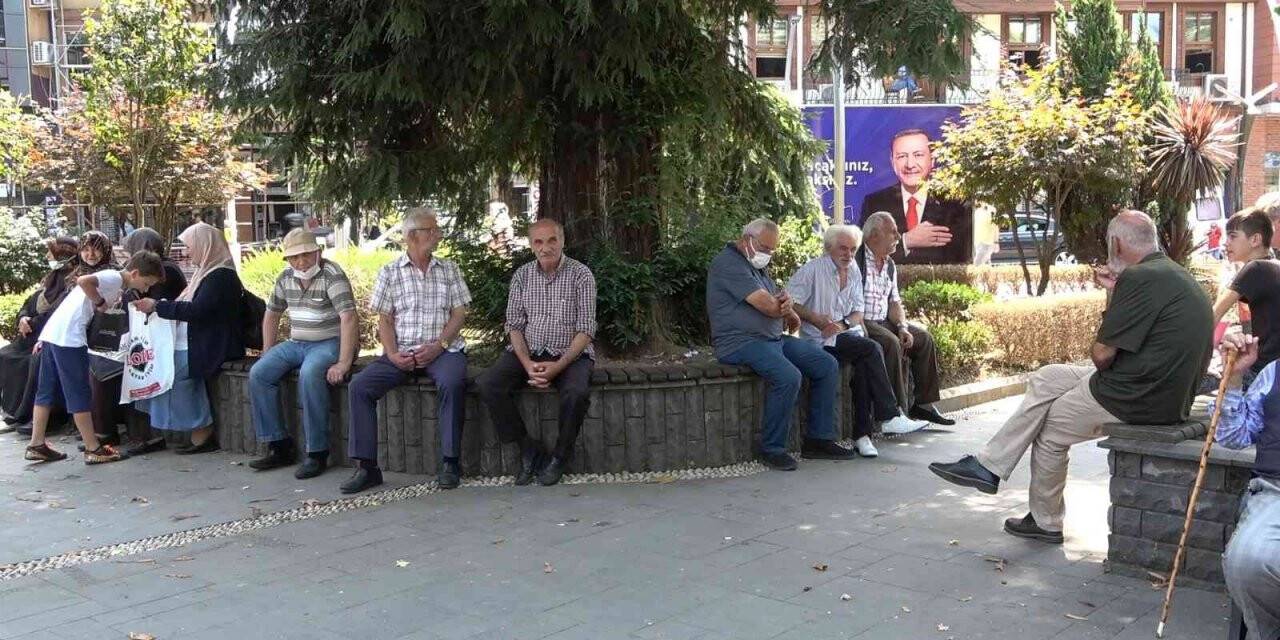 Rize’de bunaltan sıcaklıklar nedeniyle vatandaşlar gölgelere akın etti