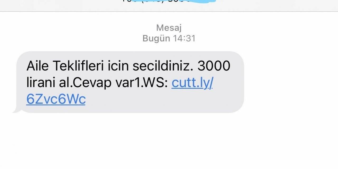 Bu mesaja dikkat; SMS ile linke yönlendiriyorlar