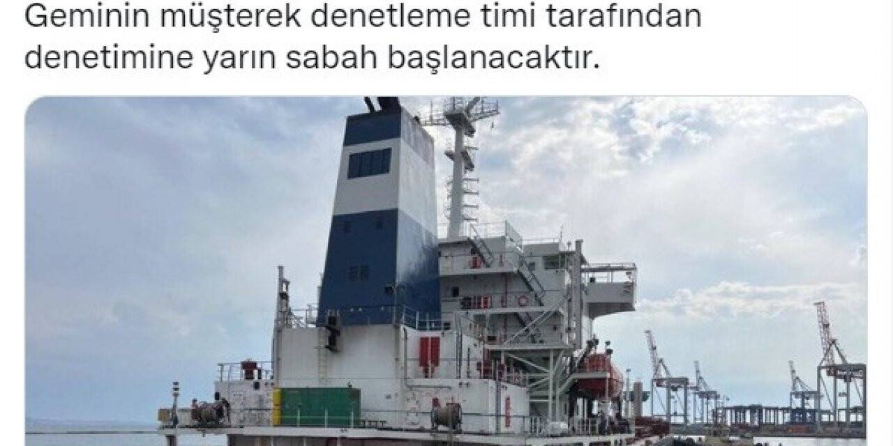 MSB: “Mısır yüklü RAZONİ kuru yük gemisinin saat 21.00 civarı İstanbul Boğazı Karadeniz girişine ulaşması beklenmektedir”