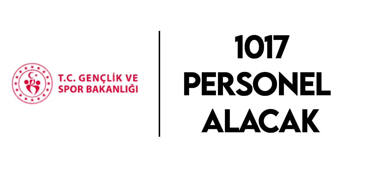 Gençlik ve Spor Bakanlığı 1017 personel alacak