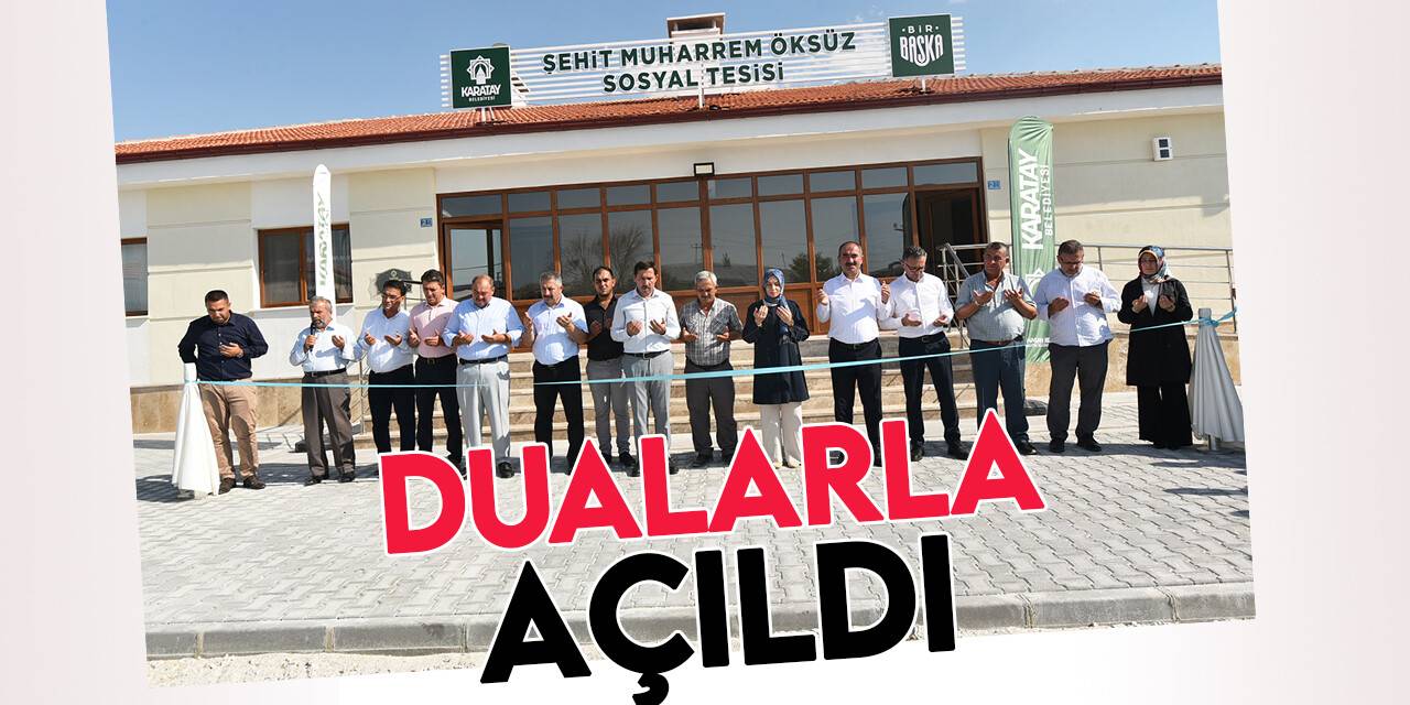 Divanlar Şehit Muharrem Öksüz Sosyal Tesisi açıldı