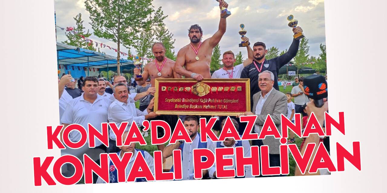 Seydişehir 3. Kuğulu Yağlı Pehlivan Güreşleri'nin başpehlivanı İsmail Koç oldu