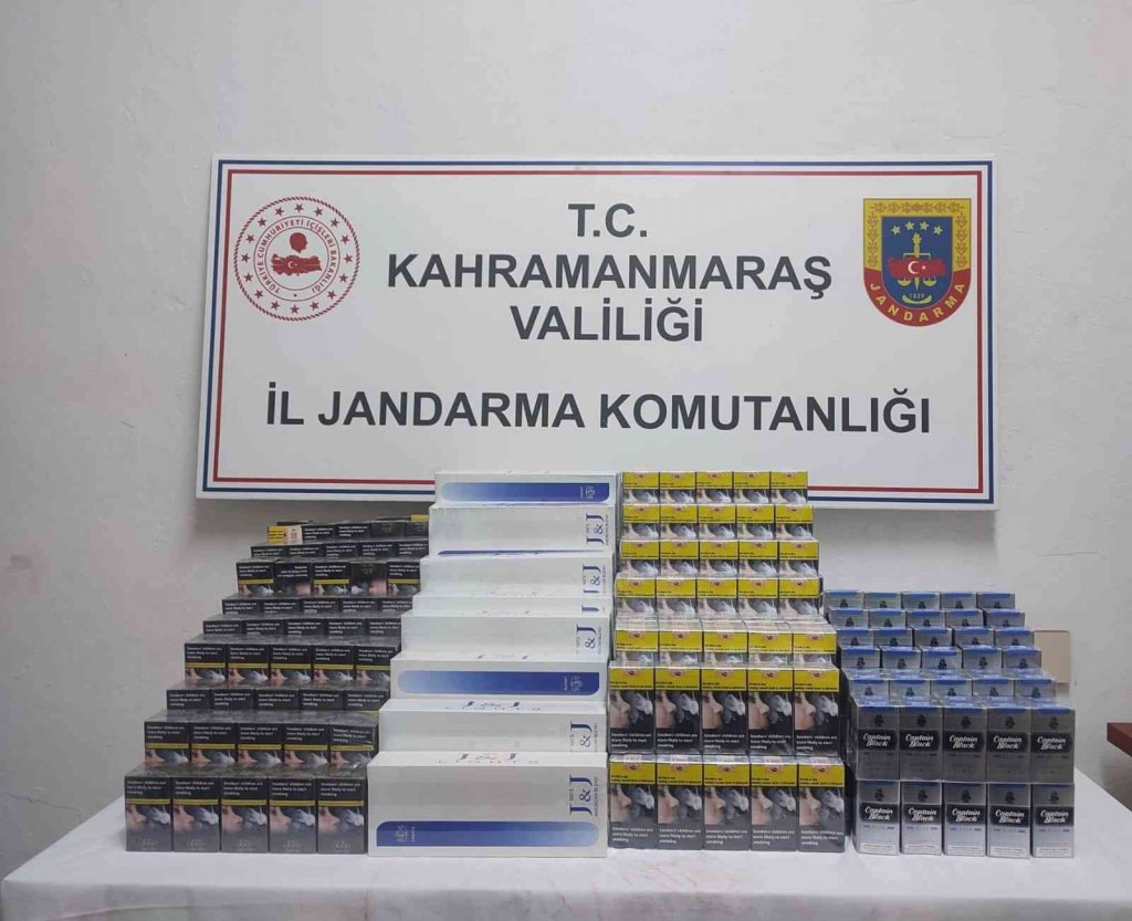 Kahramanmaraş’ta bin 630 paket kaçak sigara ele geçirildi