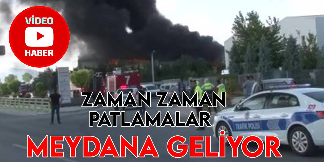 Konya’da boya fabrikasında büyük çaplı yangın