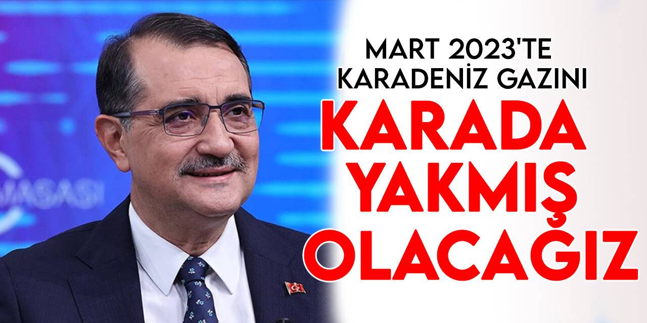 Bakan Dönmez: 2023'ün ilk çeyreğinde  Karadeniz gazını karada yakmış olacağız