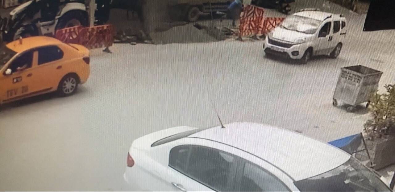 Şişli’de doğalgaz borusunun patladığı korku dolu anlar kamerada