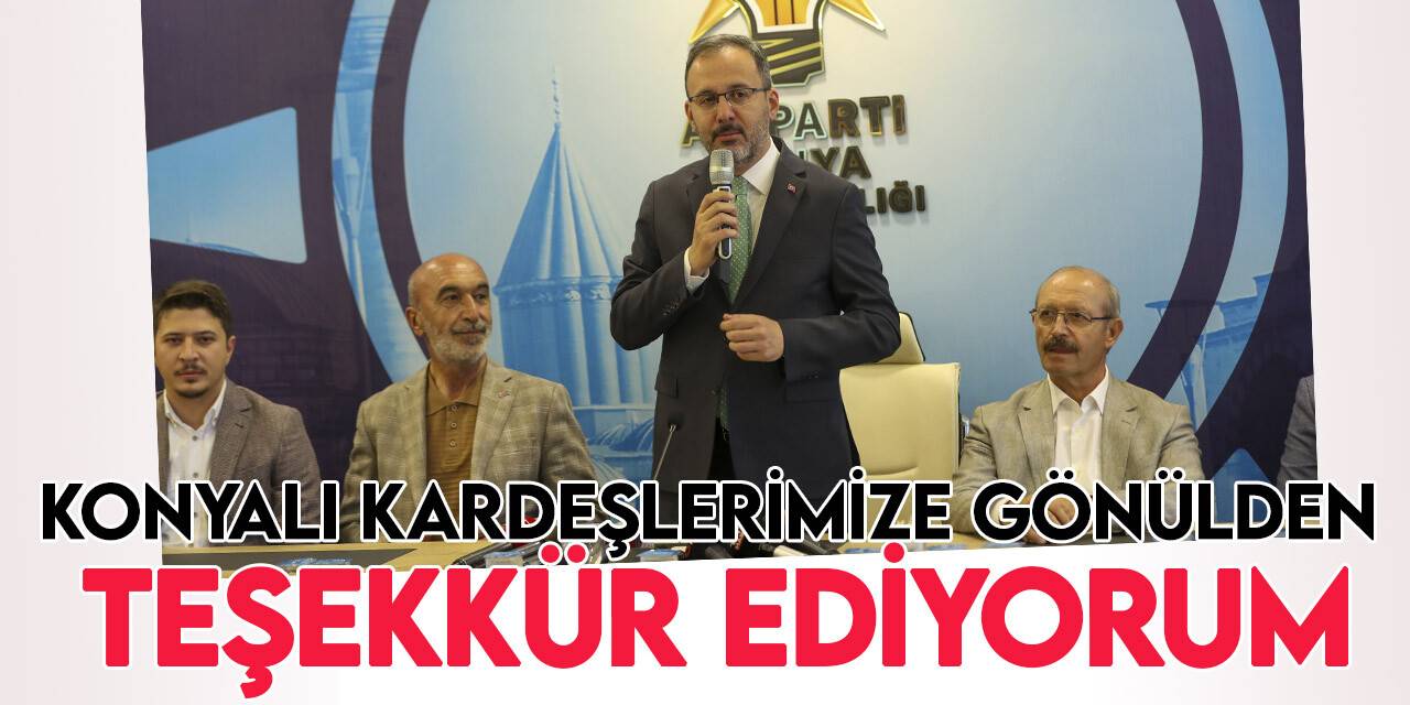Bakan Kasapoğlu: Konya’da binlerce sporcuyu çok güzel bir şekilde misafir ettik