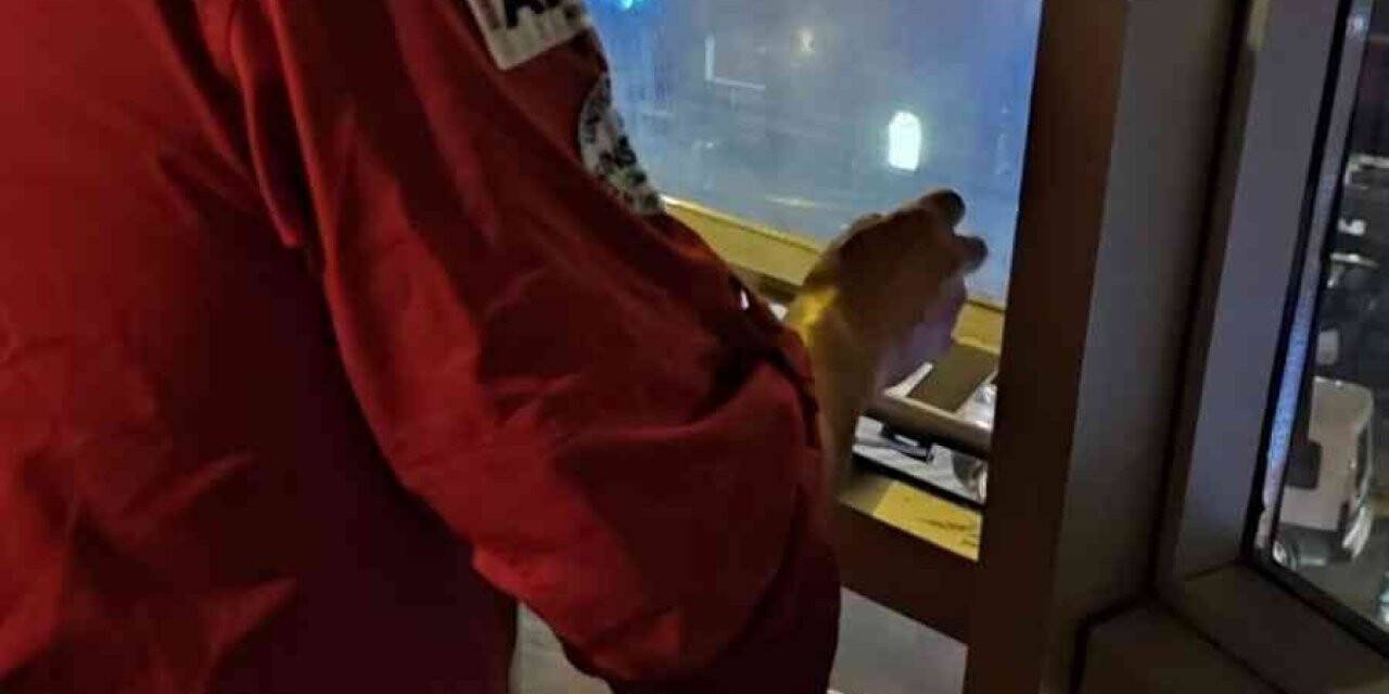 Cam kenarında kalan kediyi AKUT Eskişehir gönüllüleri kurtardı