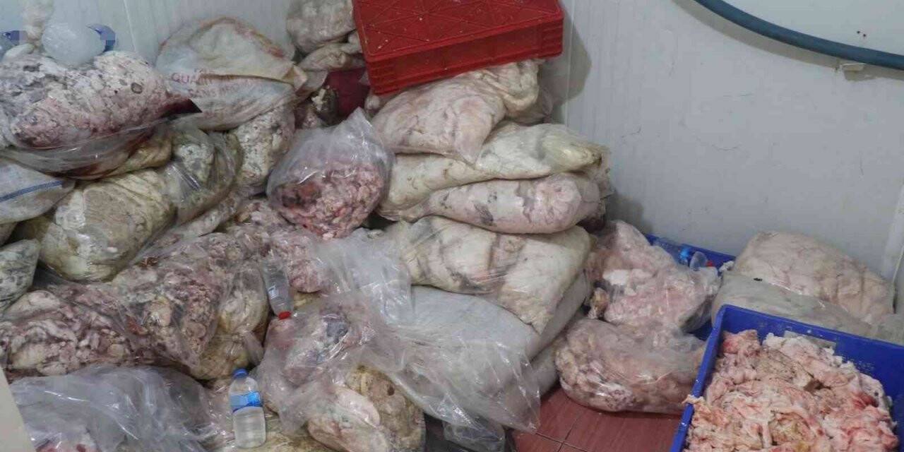Elazığ’da ele geçirilen çürük etlerin görüntüleri paylaşıldı