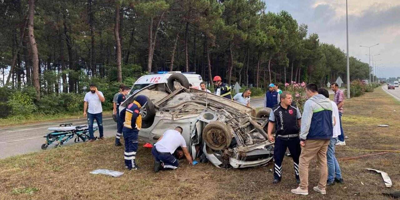 Samsun’da otomobil takla attı: 1 yaralı