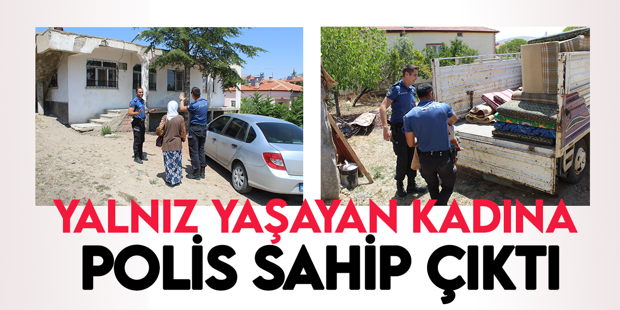 Konya'da yalnız yaşayan kadına polis sahip çıktı