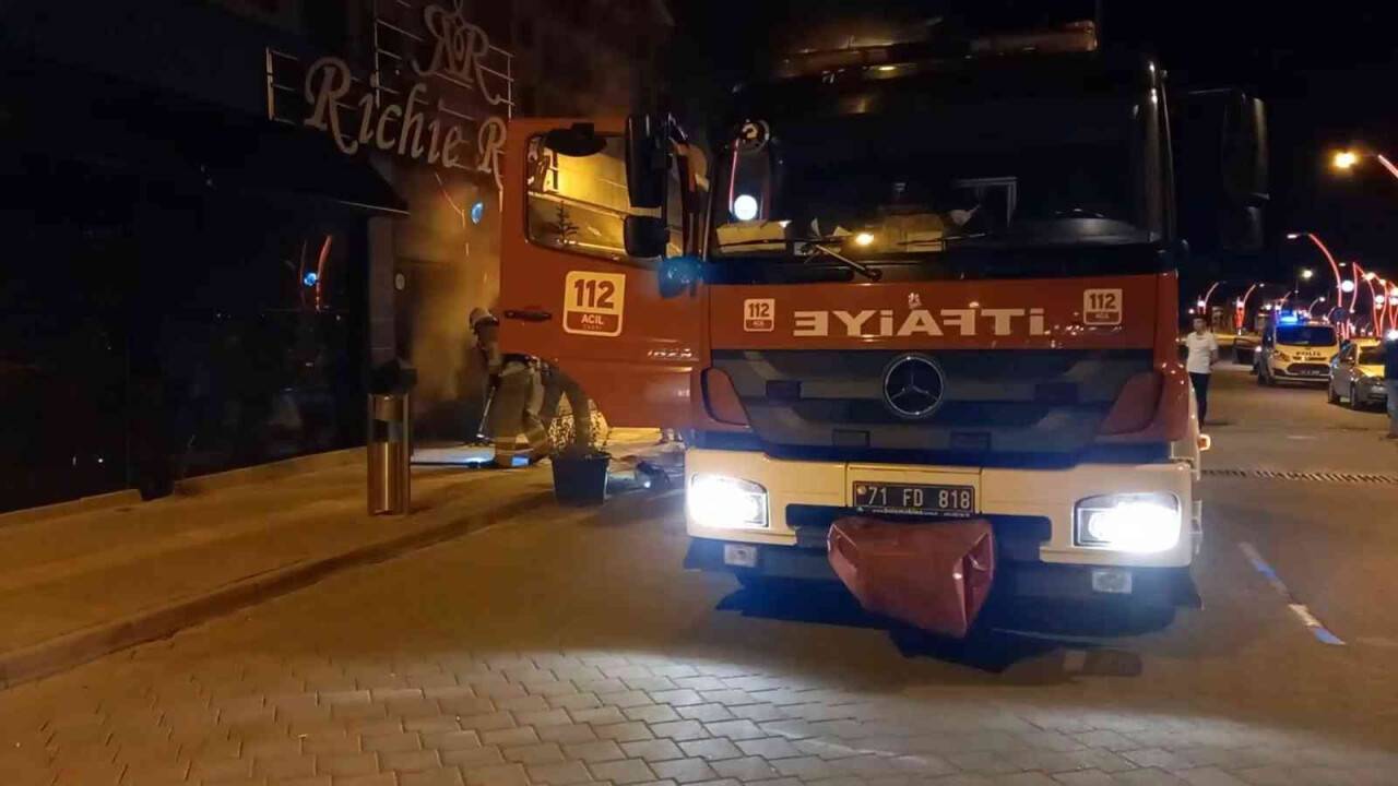 Kırıkkale’de kafe yangını