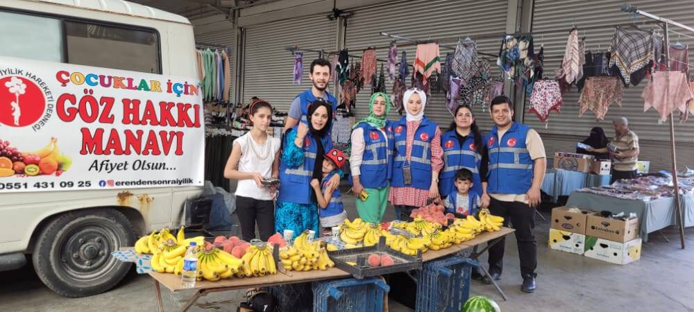 Konya'da “çocuklar için göz hakkı manavı” kuruldu