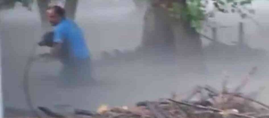 Bursa’da selde mahsur kalan köpeği ekipler kurtardı