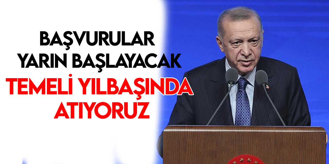 Cumhurbaşkanı Erdoğan sosyal konut projesini tanıtıyor