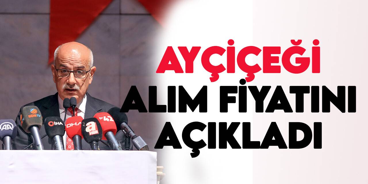 Bakan Kirişci:  Ayçiçeğimizin alım fiyatlarını 12 TL üzerinden devam ettireceğiz