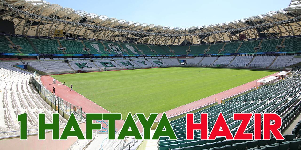 Konya Büyükşehir Stadyumu'ndaki zemin çalışmasında sona gelindi