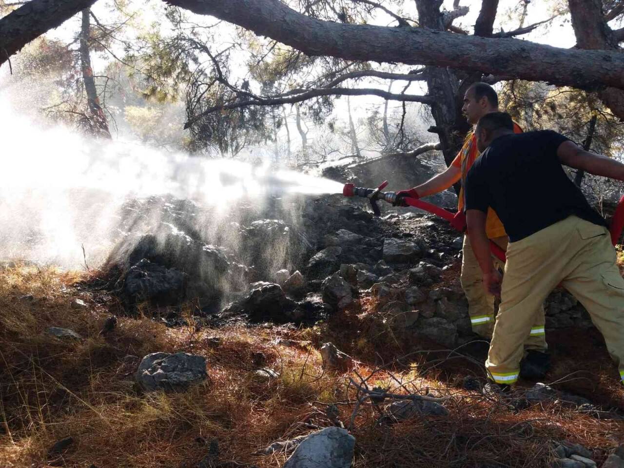 Çeşme’deki yangına müdahale sürüyor