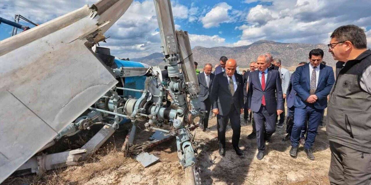 Bakan Kirişci helikopter enkazında incelemelerde bulundu