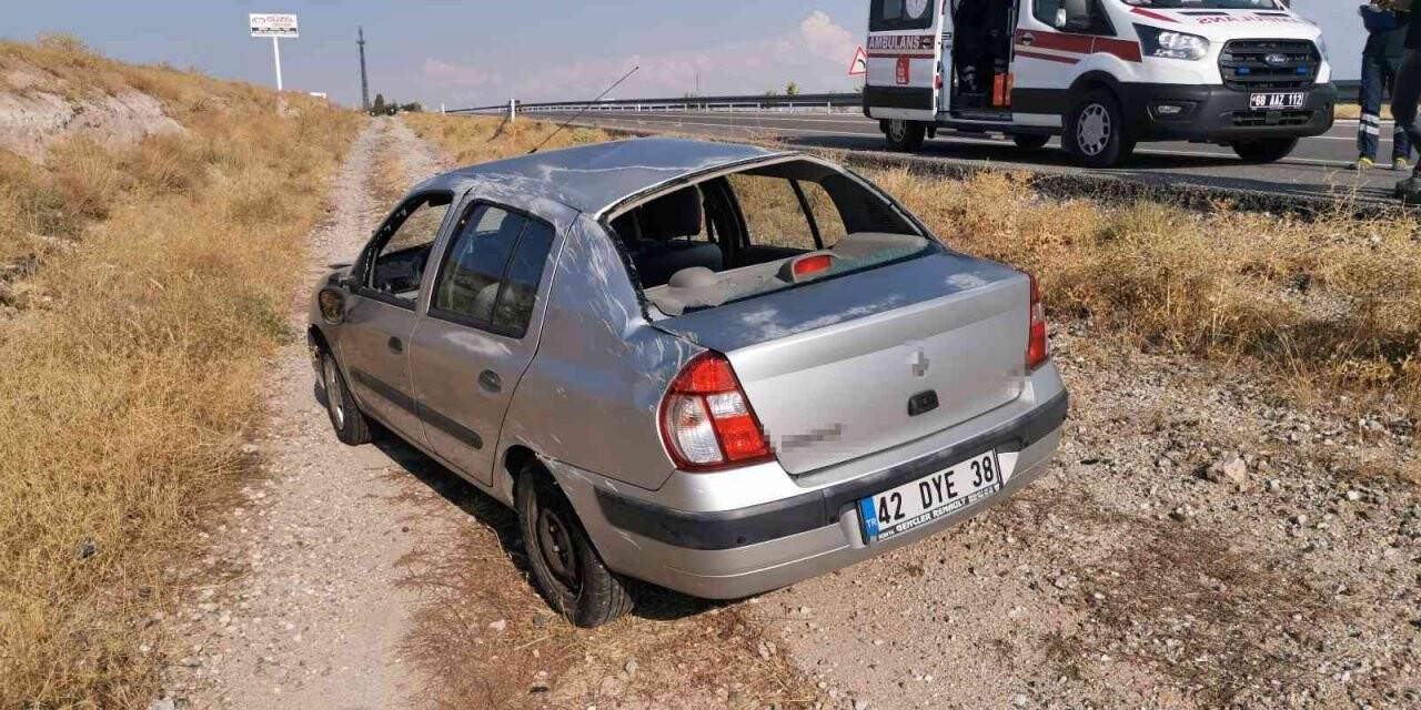 Kontrolden çıkan otomobil şarampole devrildi: 1 yaralı