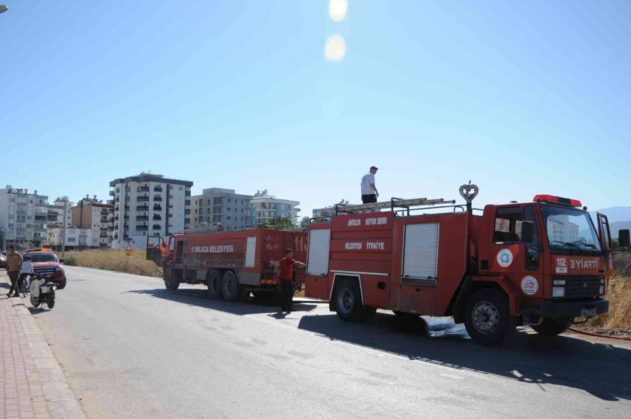 Otluk alanda çıkan yangın portakal ağaçları ve arı kovanlarını yaktı