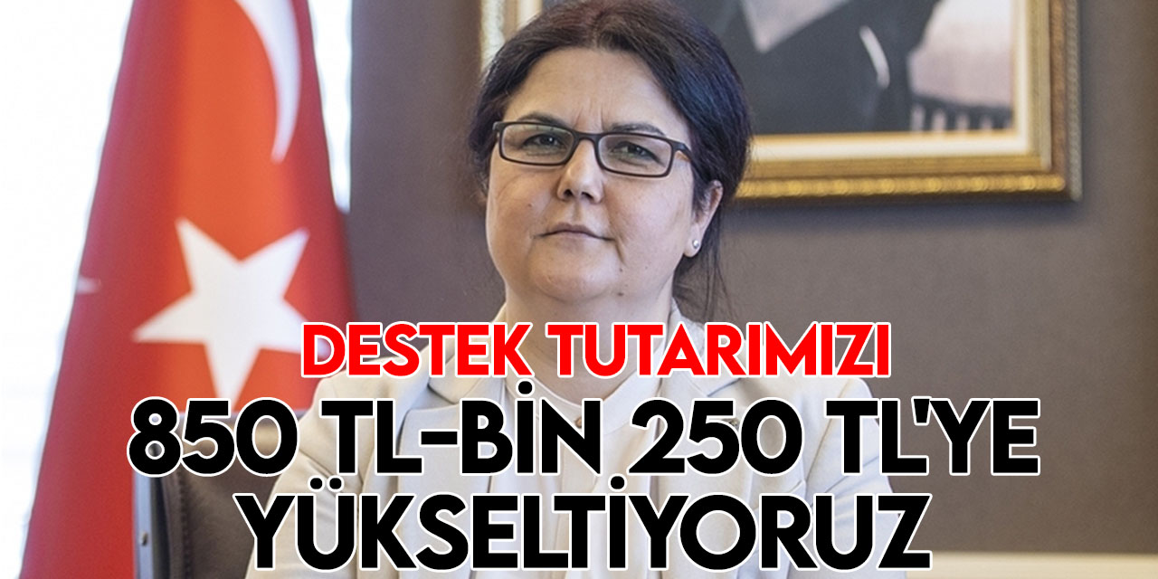 Bakan Yanık: “Türkiye Aile Destek Programı’nda destek tutarımızı 850 TL-bin 250 TL’ye yükseltiyoruz”