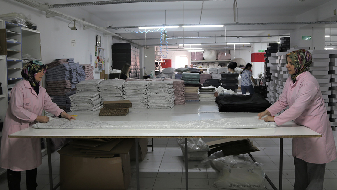 Bursa'da üretim yapan firma 46 ülkeye ev tekstili ürünleri ihraç ediyor