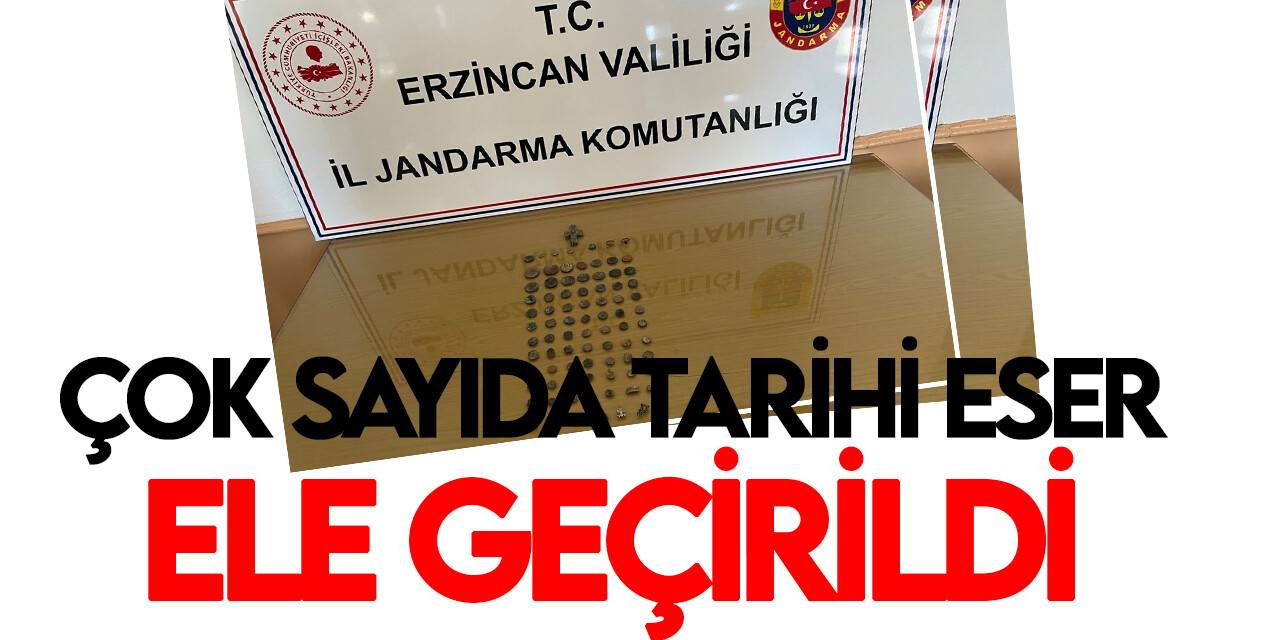 Erzincan’da 85 tarihi eser ve sikke ele geçirildi
