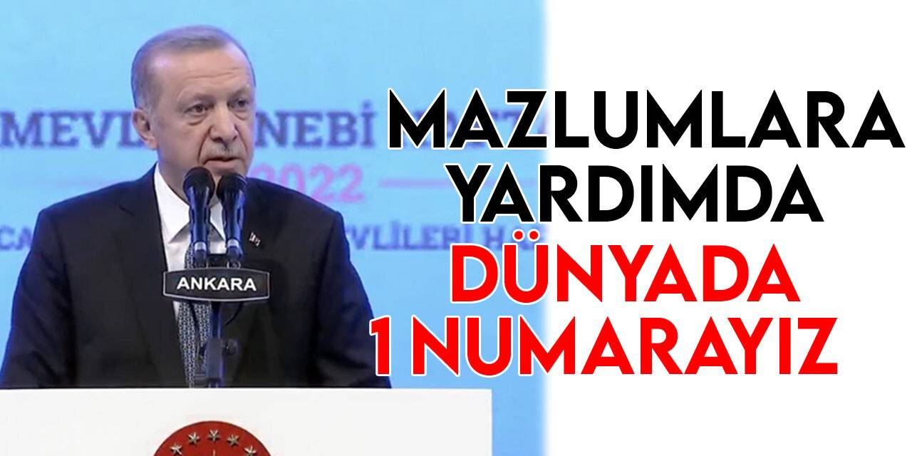 Cumhurbaşkanı Erdoğan: Mazlumlara yardımda dünyada 1 numarayız
