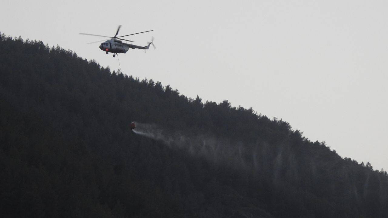 Spil Dağı’nda korkutan yangın