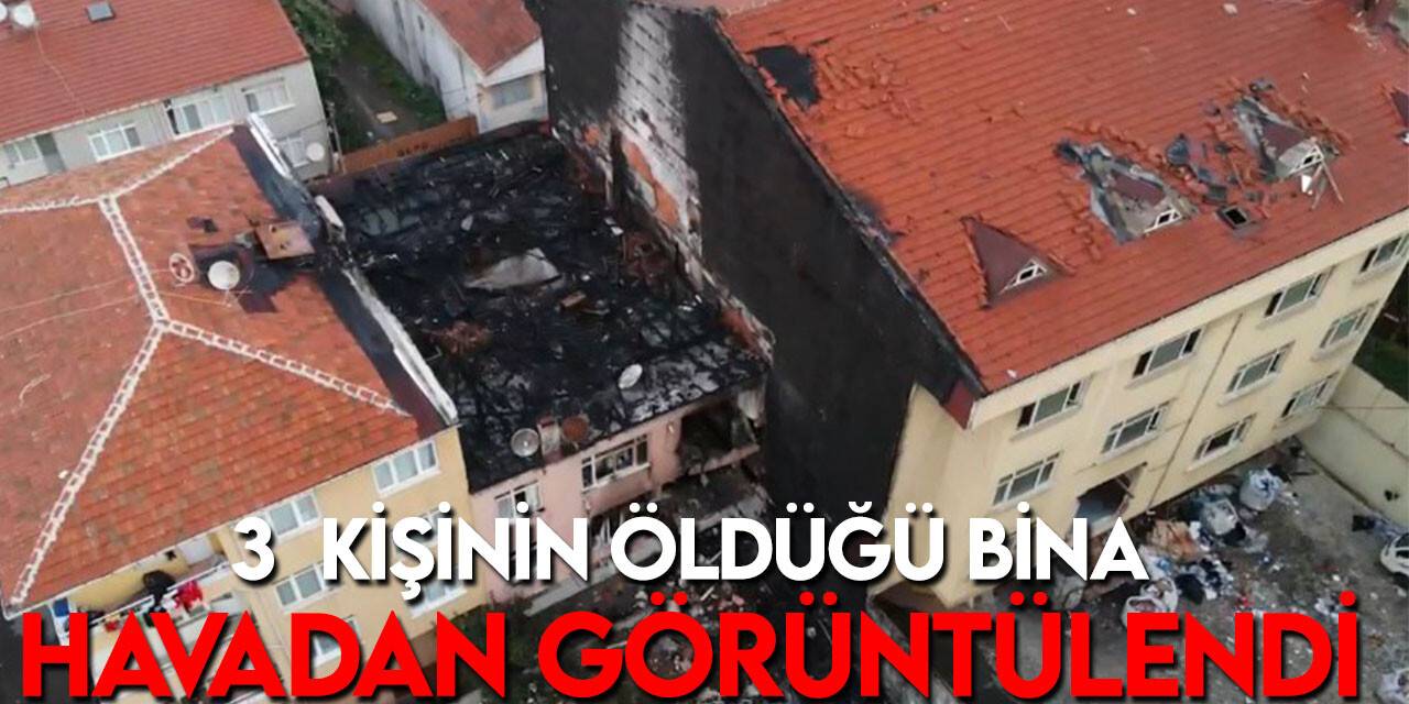 Kadıköy’de patlama yaşanan binanın son hali havadan görüntülendi